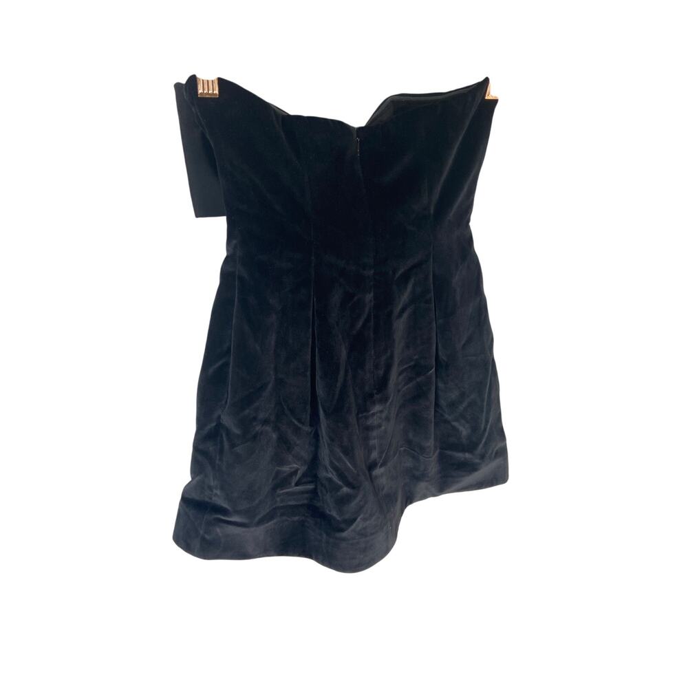 Stone Cold Fox Charlotte Velvet Mini Dress Strapless Cocktail Party LBD XXS 00 - Picture 8 of 10